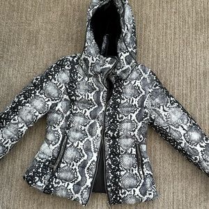 ZARA Snakeskin Puffer Quilted Jacket